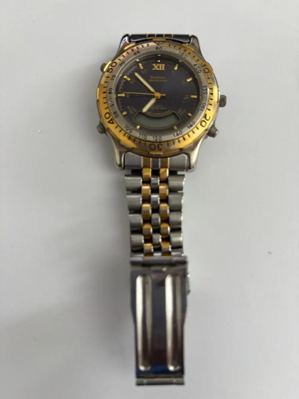 Vtg Armitron Pro All Sport Chronograph Mens Watch Divers Japan Movement READ